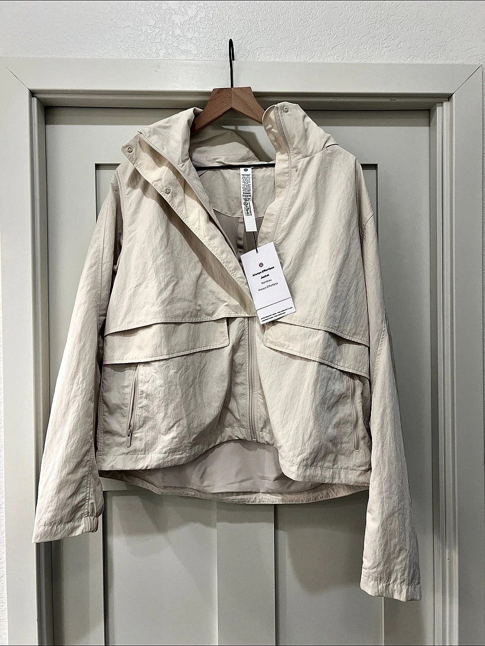 lululemon Always Effortless Jacket Cream Jacket Size 12 NWT